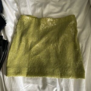Glassons sequin green mini skirt